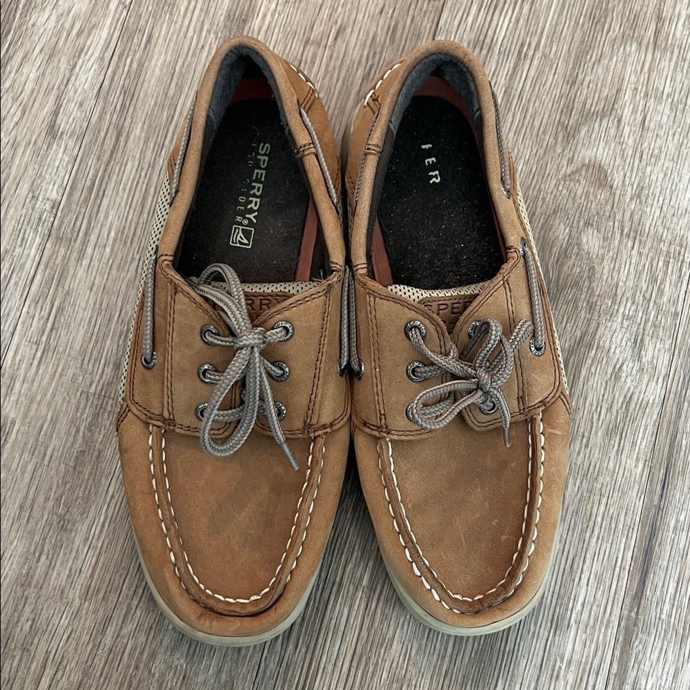 Sperry Kids Tan Boat Shoes